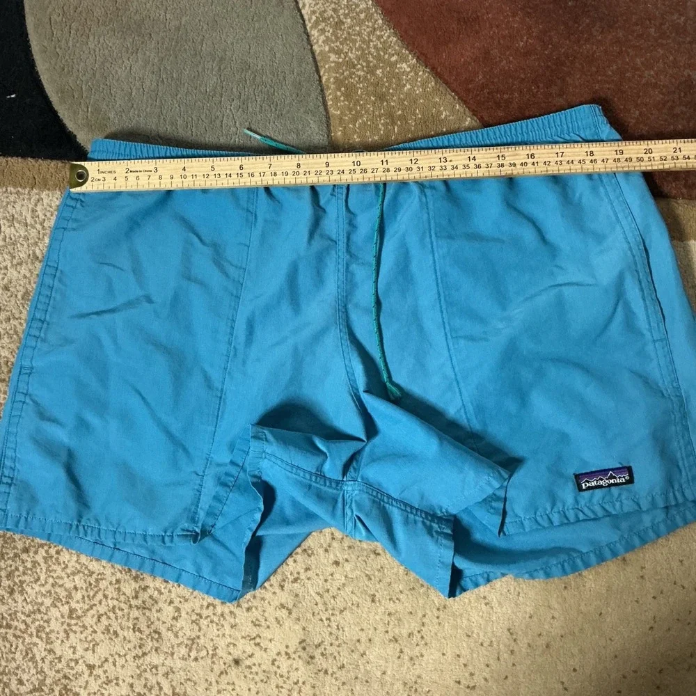 Patagonia Baggies Gorpcore Shorts Mens XL Blue Hiking Swim Trunk P-6 Logo